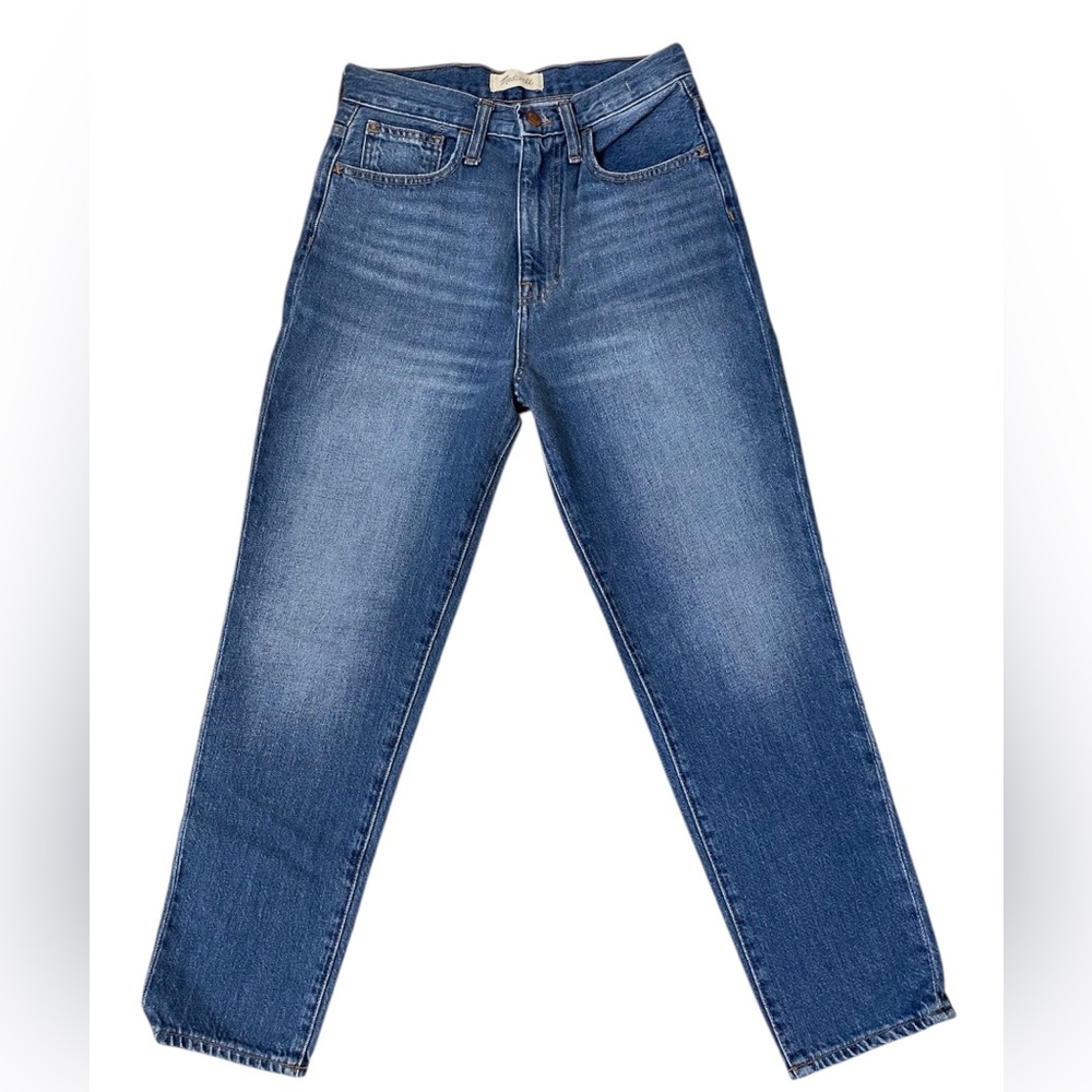 Madewell high rise The Mom Jeans medium washed blue